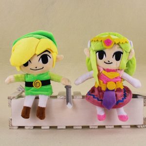 Peluche Link et Zelda - Jouets en peluche Link et Princesse - 7 pouces