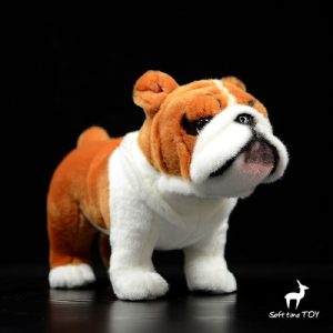 Red Bulldog Stuffed Animal | 26x24cm Dog Soft Doll