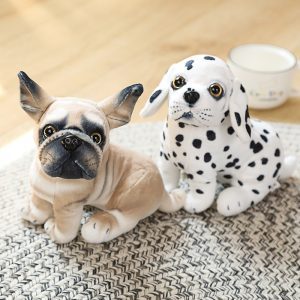 Grey Bulldog Stuffed Animal