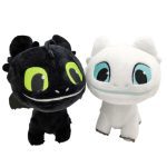 Baby Toothless Plush Toy | 22cm Light Fury Dragon Stuffed Doll - Soft White Dragon for Kids