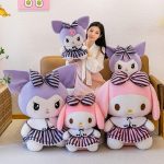 Bonecos de pelúcia Kuromi gigantes ｜ Sanrio Black Kuromi Mymelody - presente de aniversário para meninas