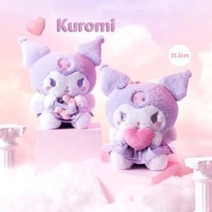 Kuromi Heart Plush ｜35Cm Cute Cartoon Kuromi Angel Wings