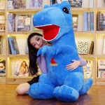 Dinosaure lesté bleu | Jouet en peluche tyrannosaure 60-110 cm pour enfants