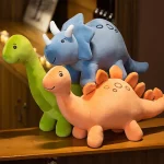 Dinossauro ponderado Tiktok | Brinquedo de pelúcia de dinossauro colorido de desenho animado - Bichos de pelúcia fofos Triceratops para meninos e meninas