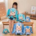 Riesiger Miku-Plüsch | 23,6-Zoll-Neuprodukt, kreative Hatsune-Miku-Puppe