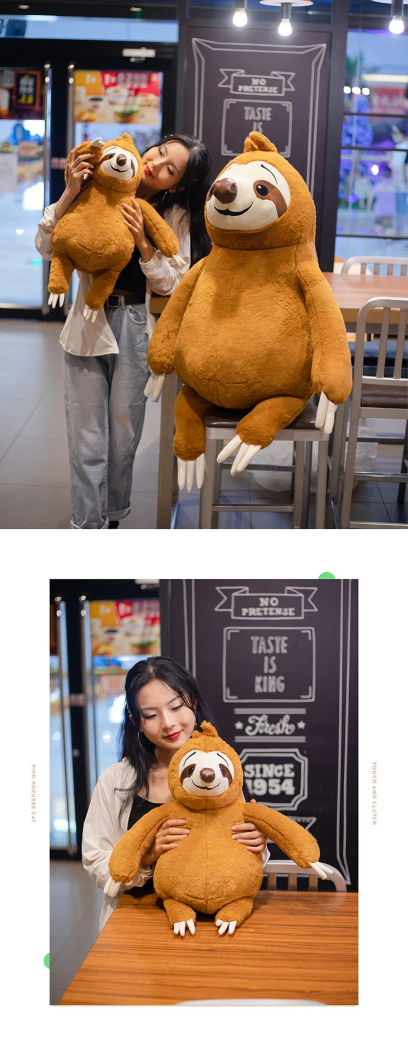 Huge Sloth Stuffed Animal | Korea TV Backstreet Rookie Simulation Stuffed Sloth Toy -11
