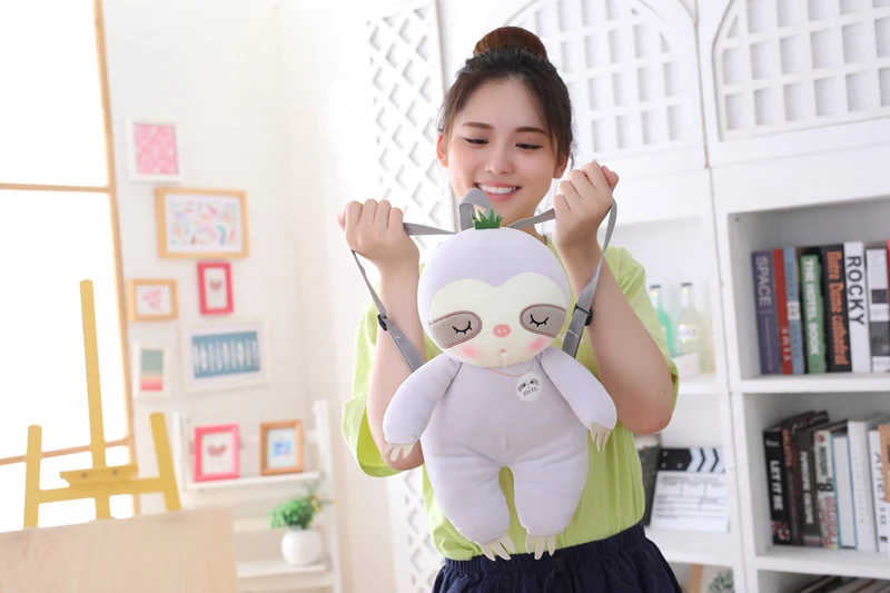 Christmas Sloth Stuffed Animal | 45cm Kawaii Sloth Plush Backpack -3