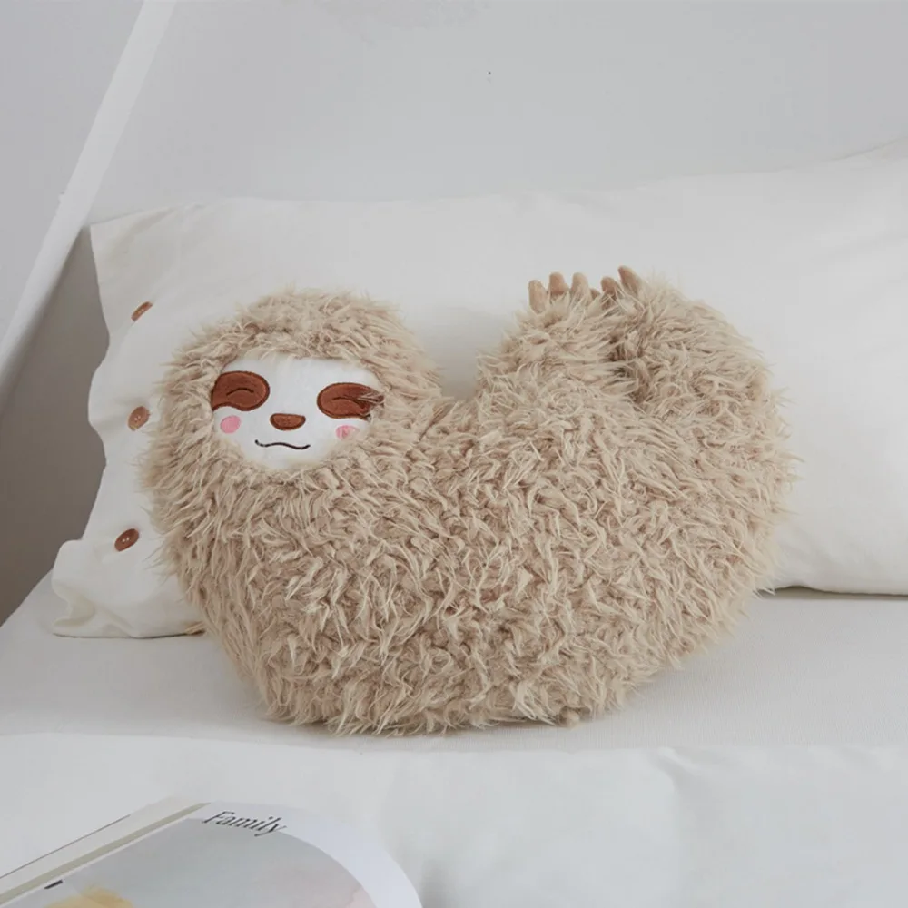 Sloth Hugging Heart Plush | Couple Sloth Stuffed Animal - Creative Heart Shaped Sloth -7