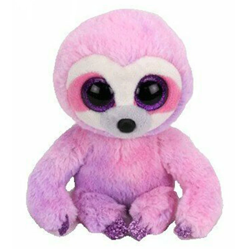 Rainbow Sloth Stuffed Animal | 15cm Ty Beanie Boos Cute Sloth Monkey Couple Dolls -4