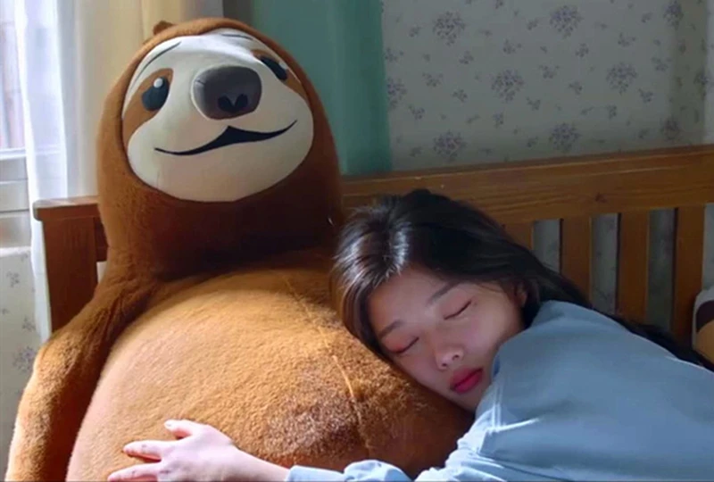 Huge Sloth Stuffed Animal | Korea TV Backstreet Rookie Simulation Stuffed Sloth Toy -2