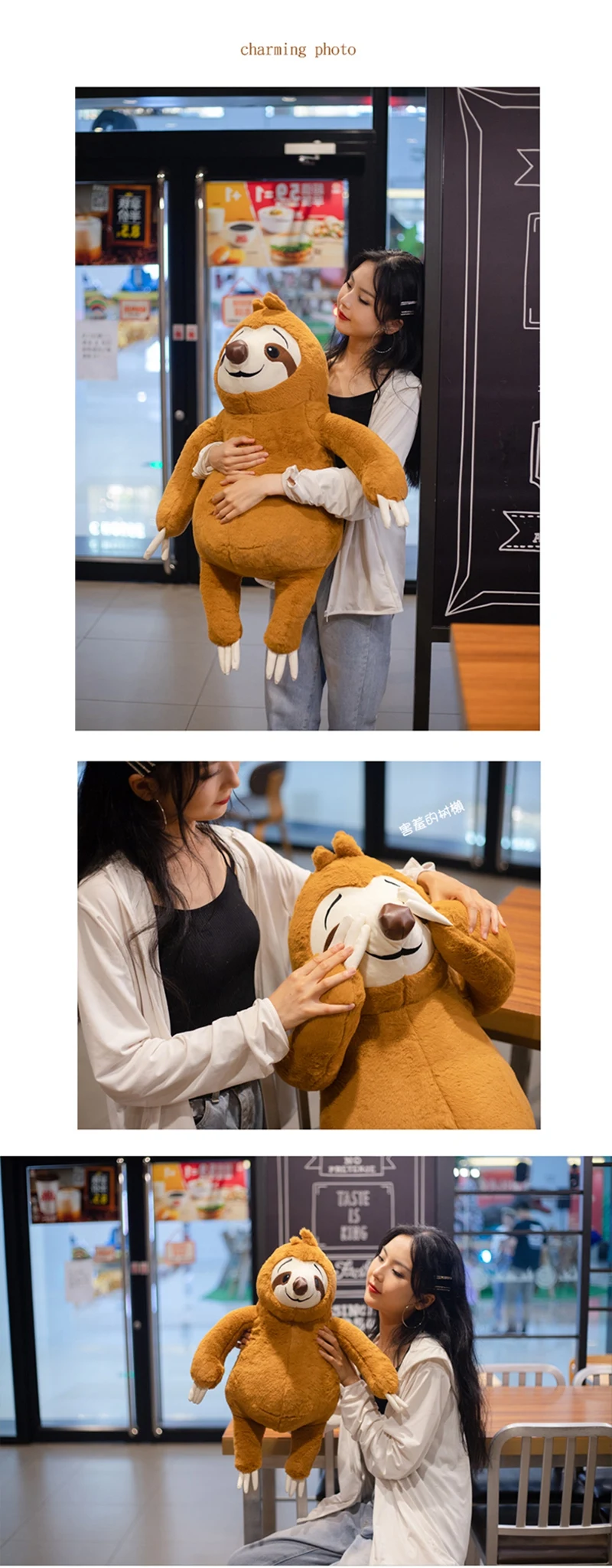 Huge Sloth Stuffed Animal | Korea TV Backstreet Rookie Simulation Stuffed Sloth Toy -12