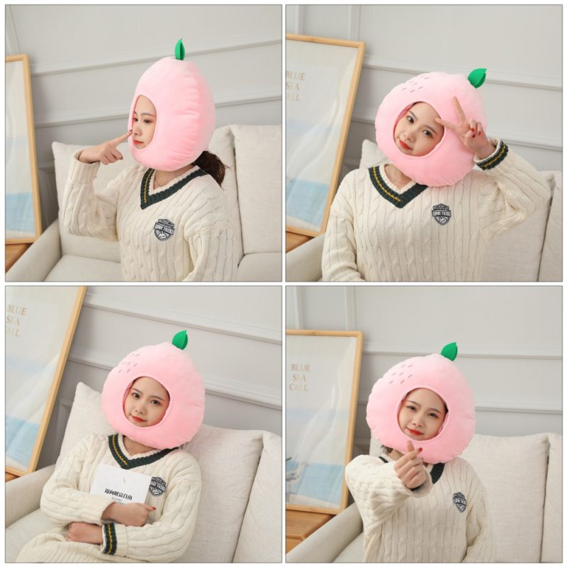Peach Stuffed Headwear Cap | Funny Party Hats -2