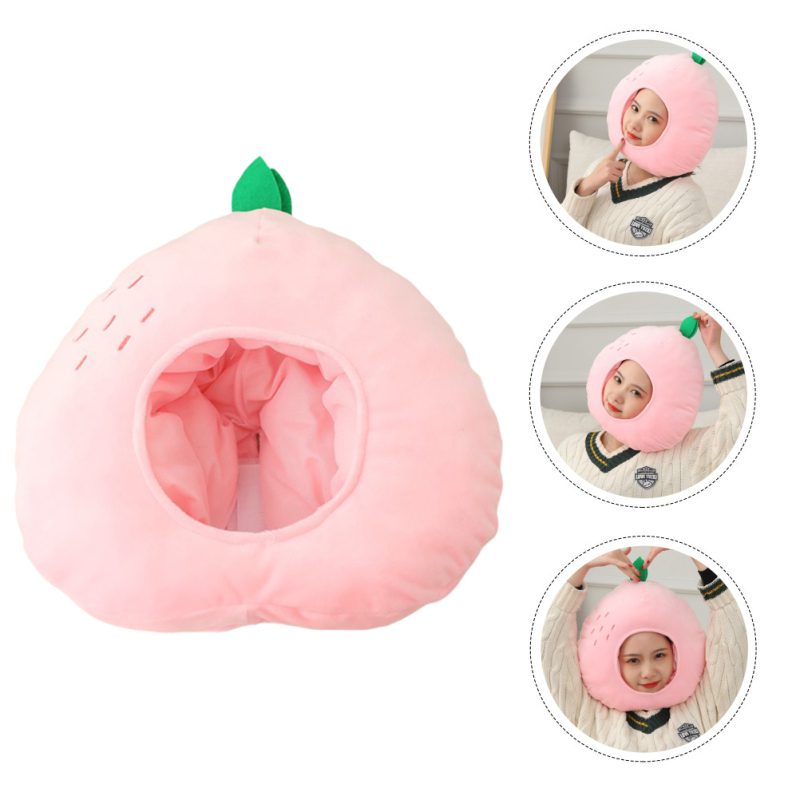 Peach Stuffed Headwear Cap | Funny Party Hats -4