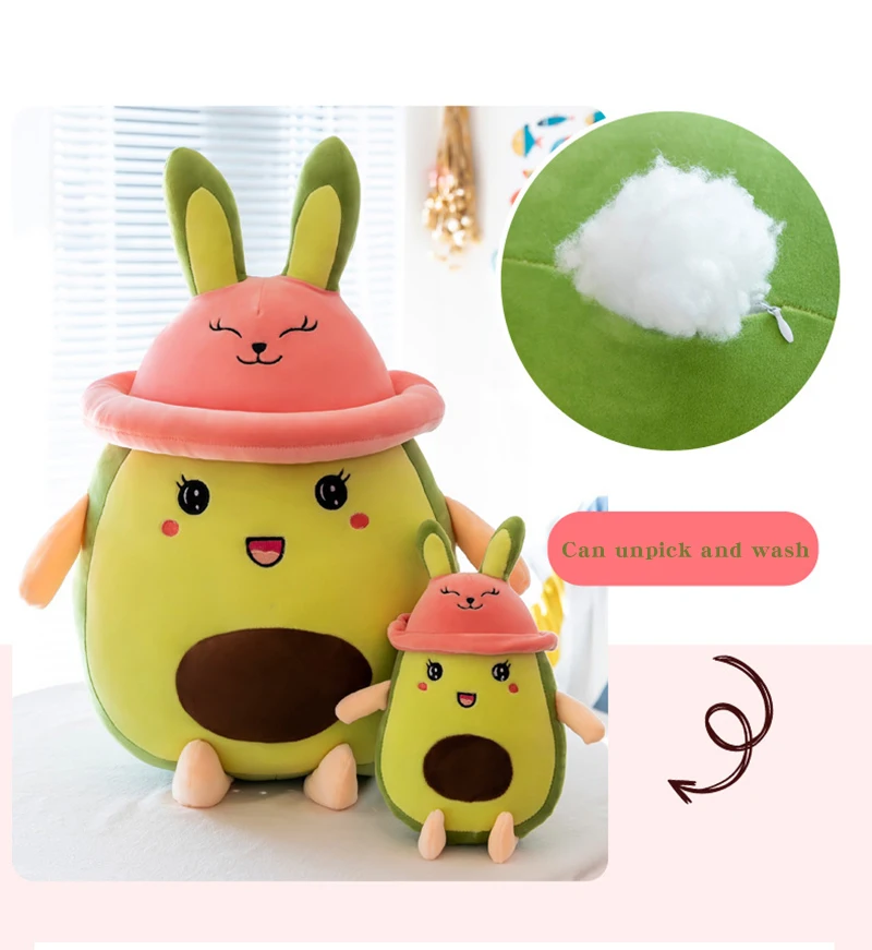 Soft Stuffed Avocado Plush | Hugging Pillow Gifts For Kids -5