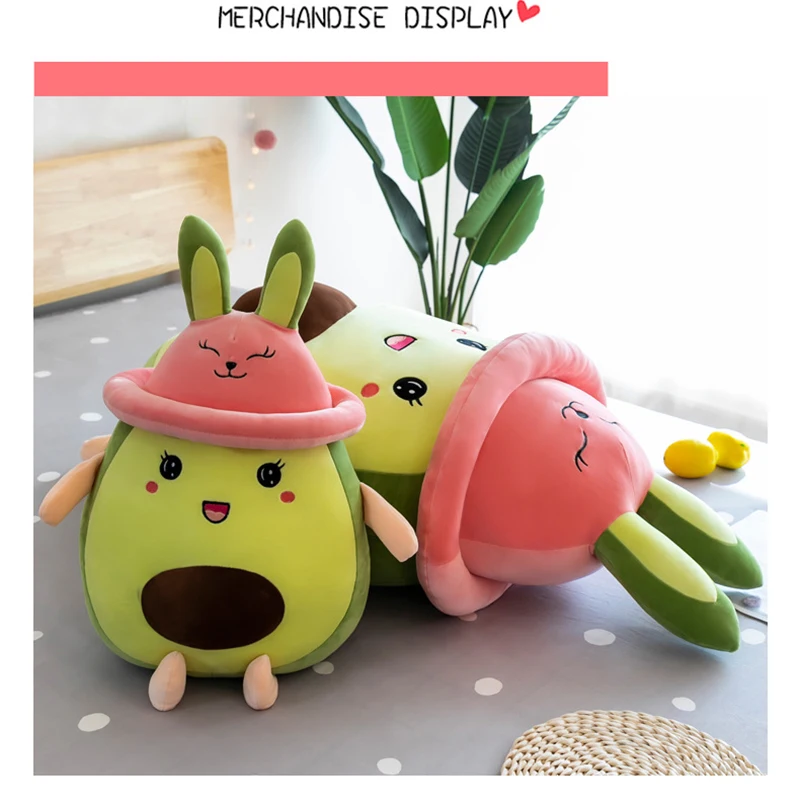Soft Stuffed Avocado Plush | Hugging Pillow Gifts For Kids -7