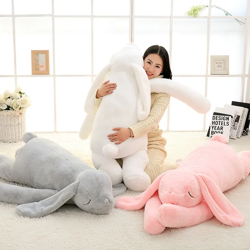 Korean Giant Bunny Plush | 47.2 Inch Big Long Ear Rabbit Stuffed Pillow -1