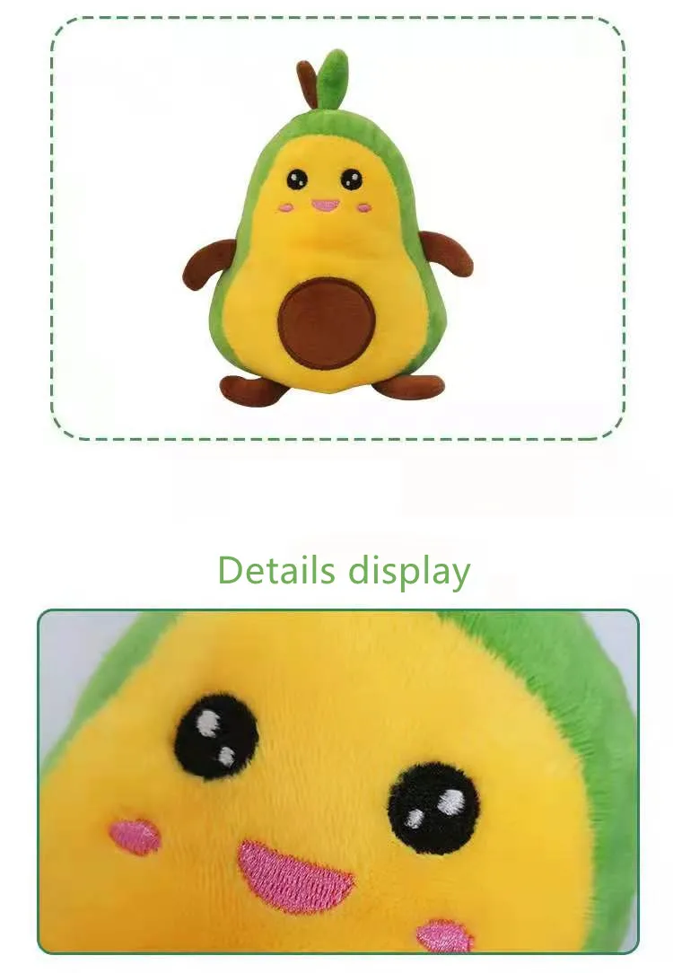 Reversible Avocado Plush | 18cm Flipped Avocado Doll - Double Face Expression -3