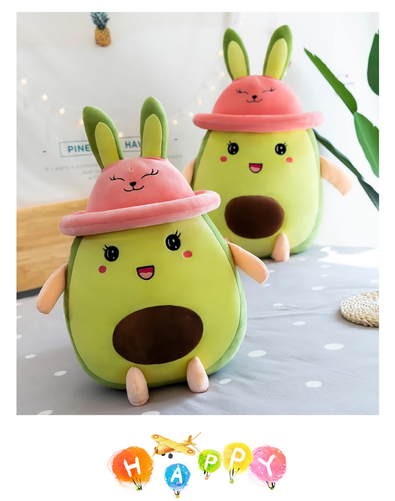 Soft Stuffed Avocado Plush | Hugging Pillow Gifts For Kids -2