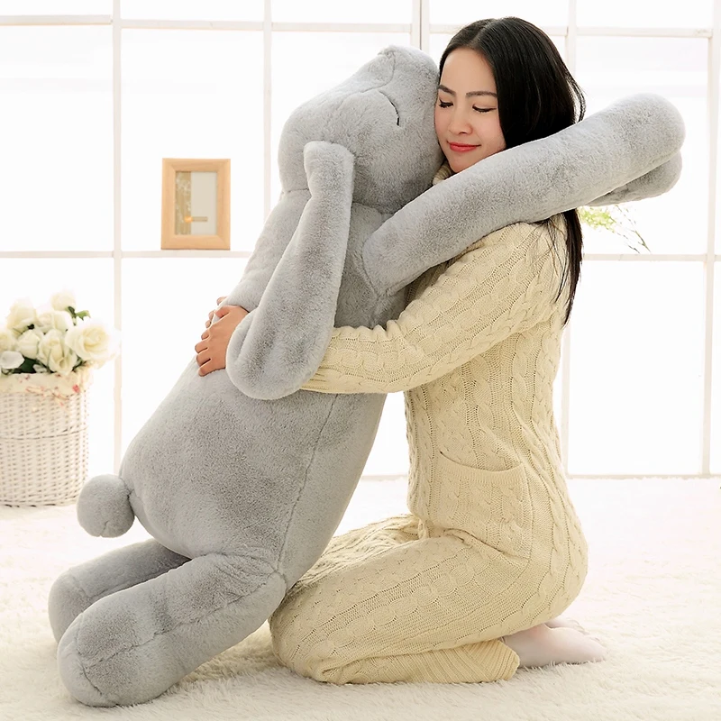 Korean Giant Bunny Plush | 47.2 Inch Big Long Ear Rabbit Stuffed Pillow -2