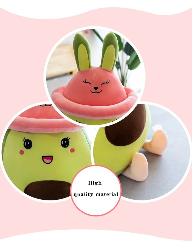 Soft Stuffed Avocado Plush | Hugging Pillow Gifts For Kids -6