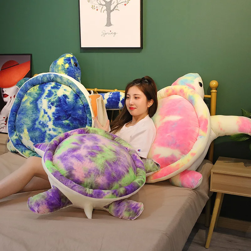 Colorful Plush Tortoise Toy | Cute Turtle Plush Pillow -3