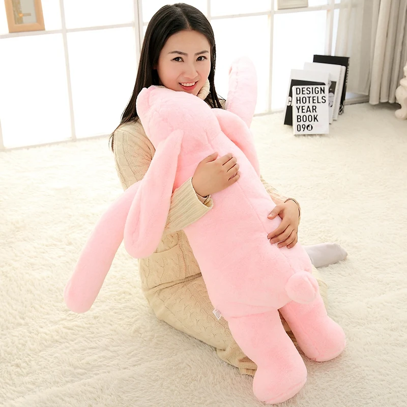 Korean Giant Bunny Plush | 47.2 Inch Big Long Ear Rabbit Stuffed Pillow -5