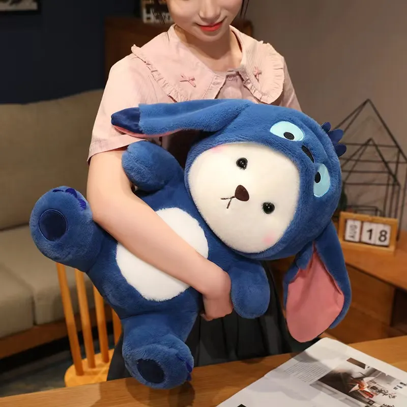 Korean Bear Plush | Cute Bear Turn Into Disney Stitch Plush Toys -15