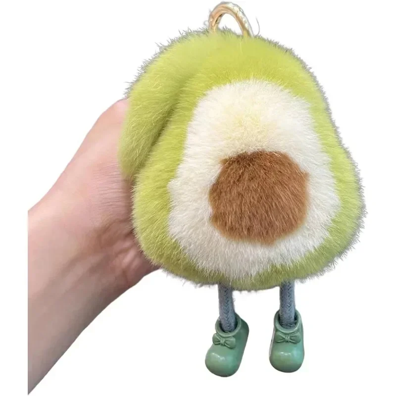 Stuffed Avocado Fruit Plush Toy | Avocado Shaped Keychain For Car Keys and Bag Charms -10