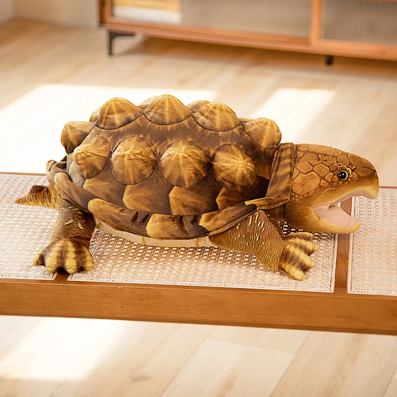 Snapping Turtle Plush | 60cm Simulation Macrochelys Temminckii Plush Toy -10