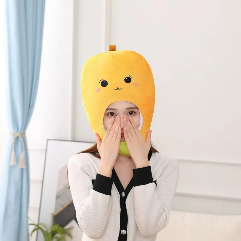 Cute Mango Plush Hat | Fruit Plush Cap Cosplay -4