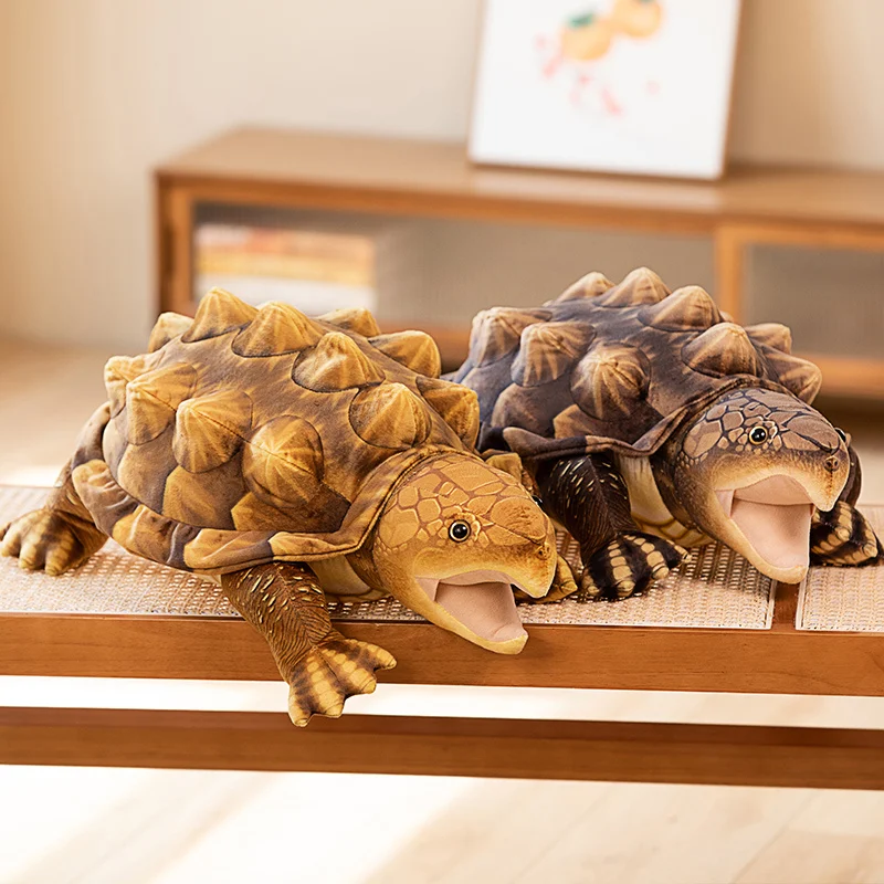 Snapping Turtle Plush | 60cm Simulation Macrochelys Temminckii Plush Toy -7