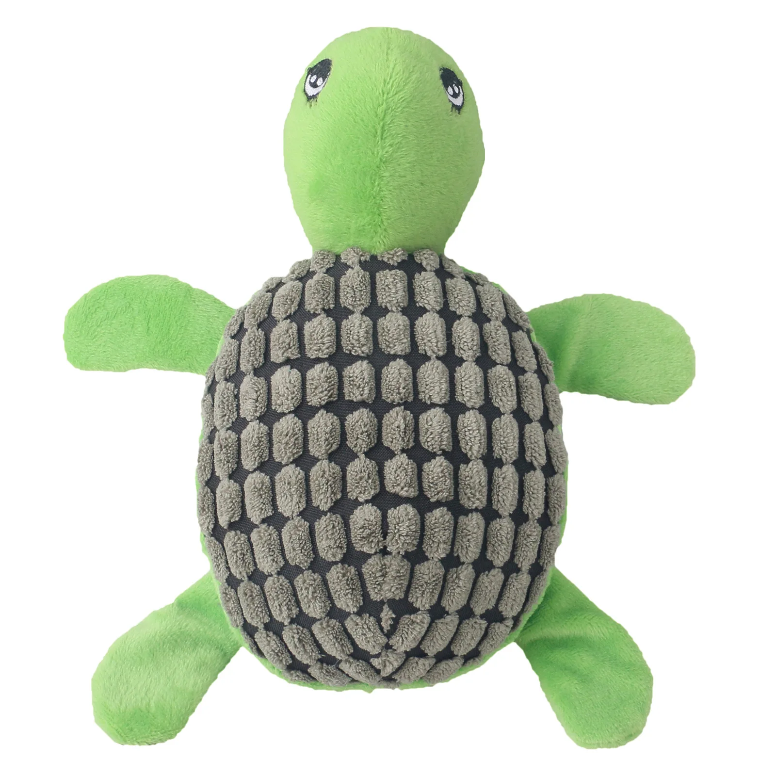 Turtle Plush Dog Toy | Rattling Paper Squeaking Marine -2
