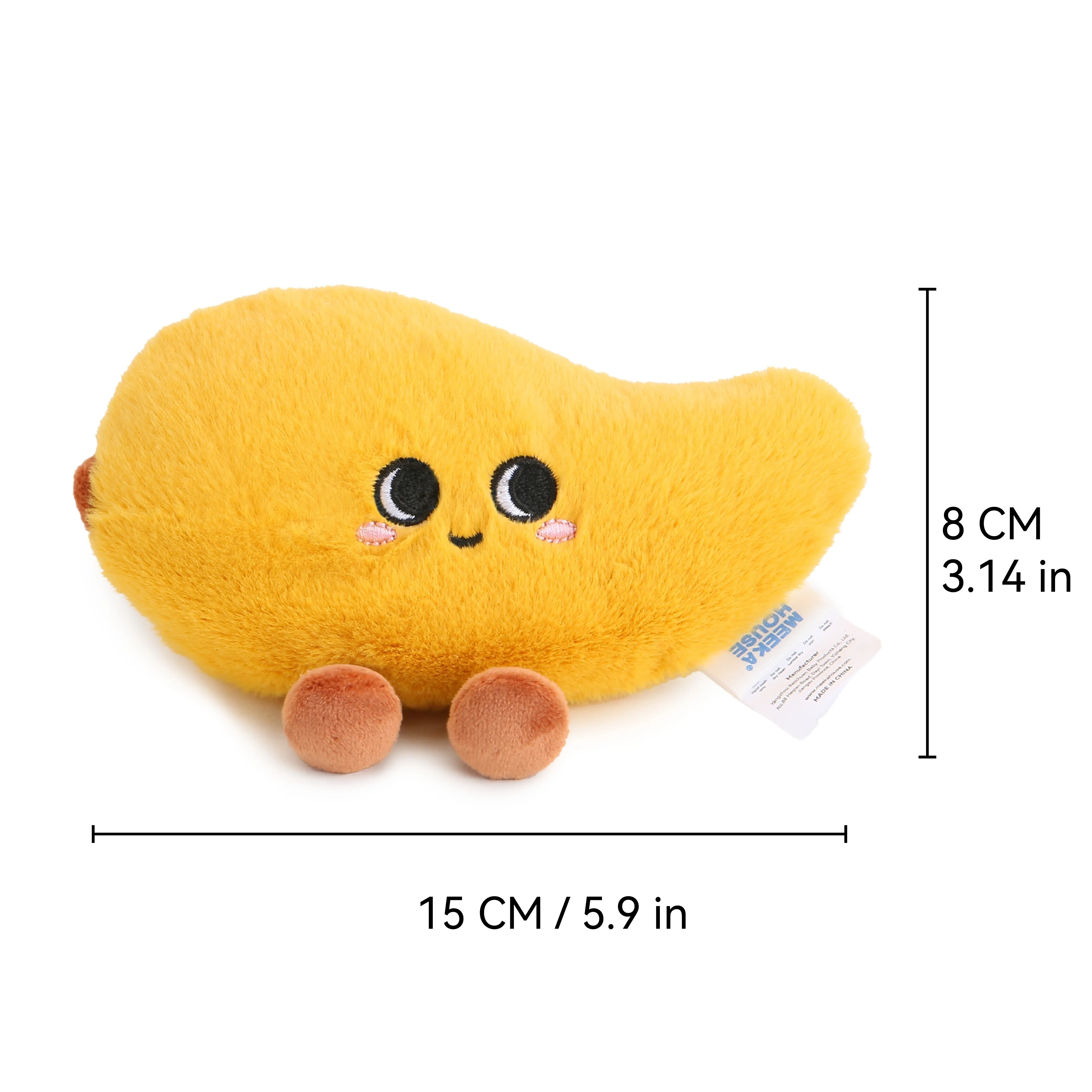 Stuffed Mango Toy | 15cm Plush Doll, Educational Gift for Boys and Girls -3