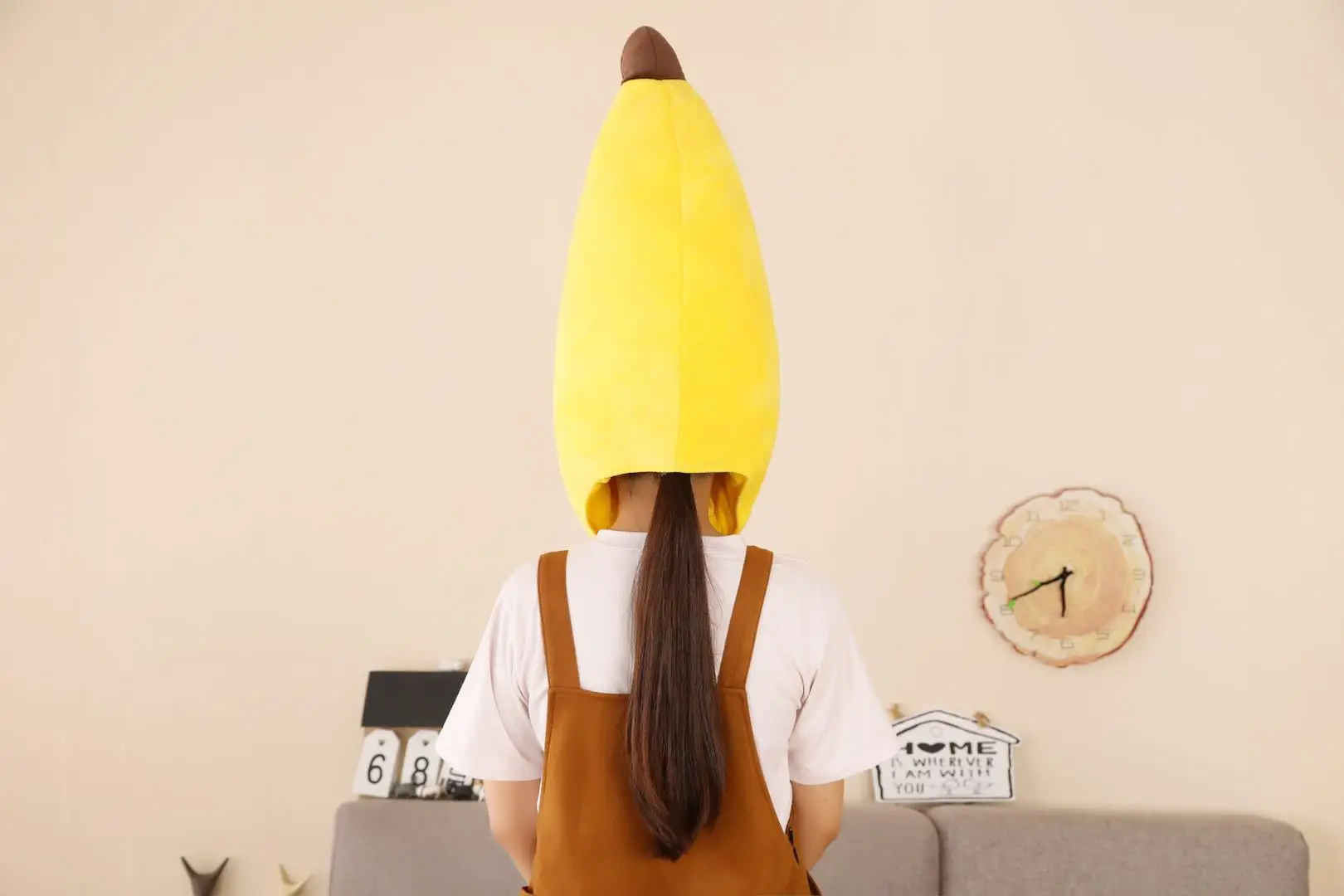 Banana Cosplay Plush Hat | Funny Banana Party Costume Hat - Warm Cosplay Cap -5