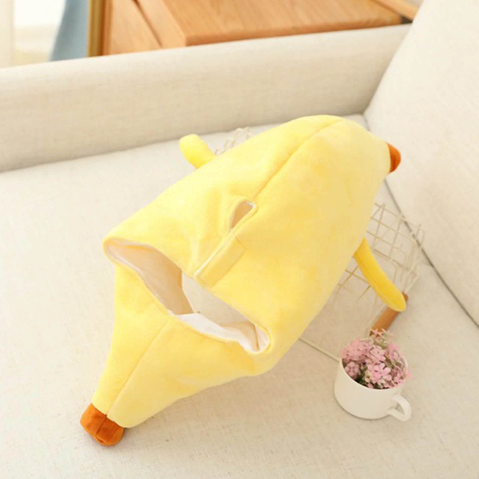 Funny Banana Fruit Plush Hat | Christmas Cosplay Party Costume Cap, Winter Headwear -3