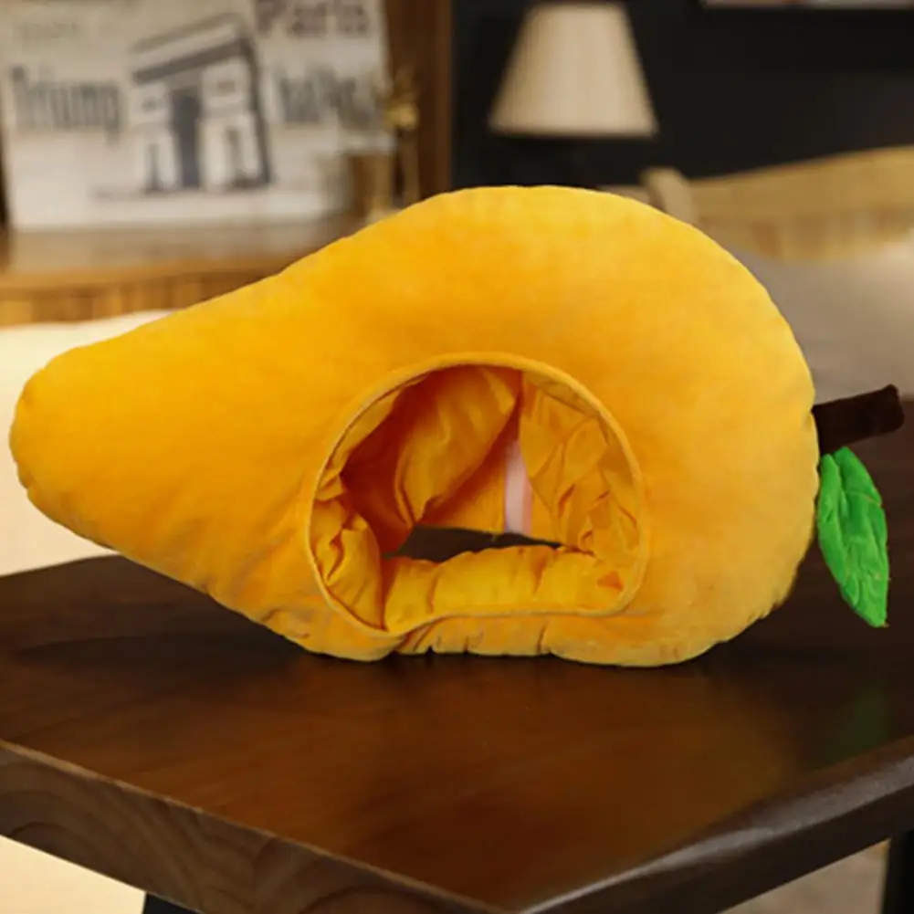 Soft Mango Plush Headgear | Cartoon Hat, Cosplay Costume Accessory for Dress-Up -2