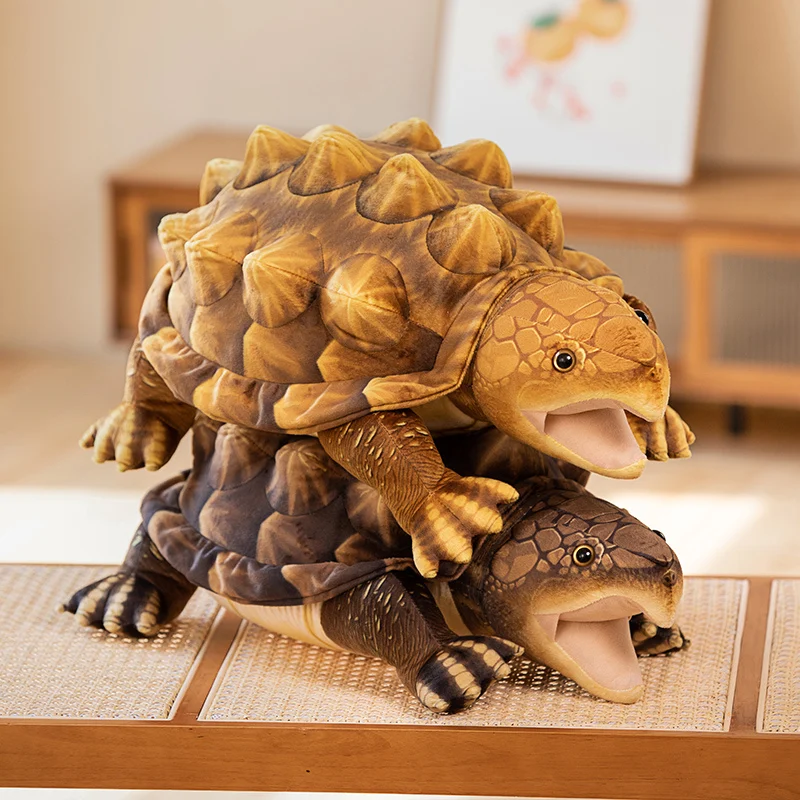 Snapping Turtle Plush | 60cm Simulation Macrochelys Temminckii Plush Toy -8