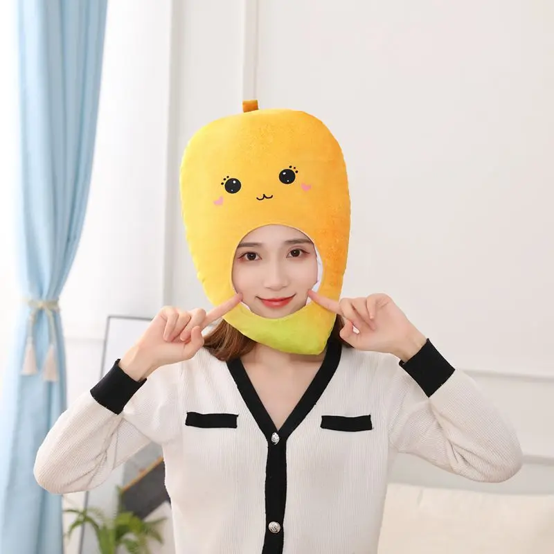 Cute Mango Plush Hat | Fruit Plush Cap Cosplay -3