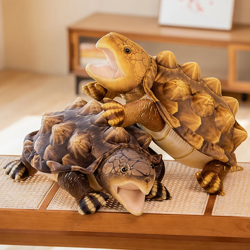 Snapping Turtle Plush | 60cm Simulation Macrochelys Temminckii Plush Toy -1