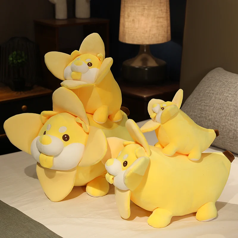 Banana Dog Plush Toy | Cute Cartoon Kawaii Stuffed Soft -1