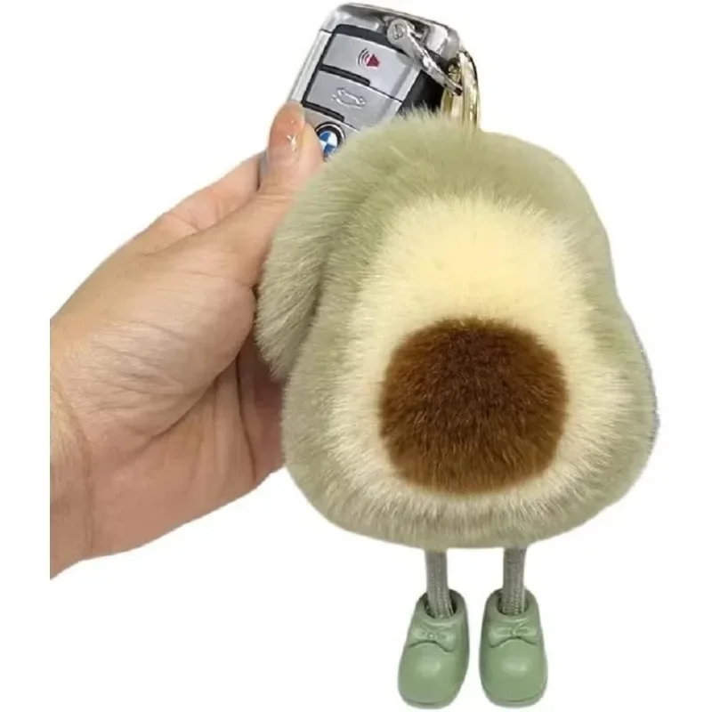 Stuffed Avocado Fruit Plush Toy | Avocado Shaped Keychain For Car Keys and Bag Charms -12
