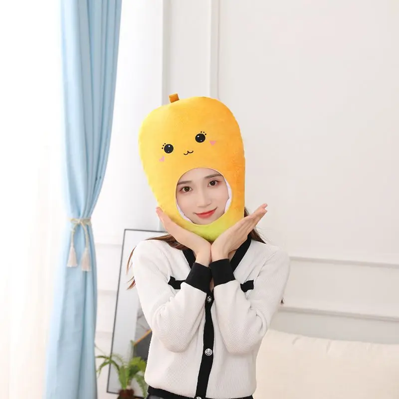 Cute Mango Plush Hat | Fruit Plush Cap Cosplay -2