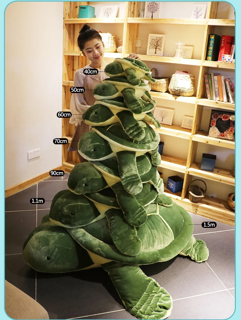 Huge Turtle Plush Toy | 59 Inch Tortoise Sleeping Pillow -8