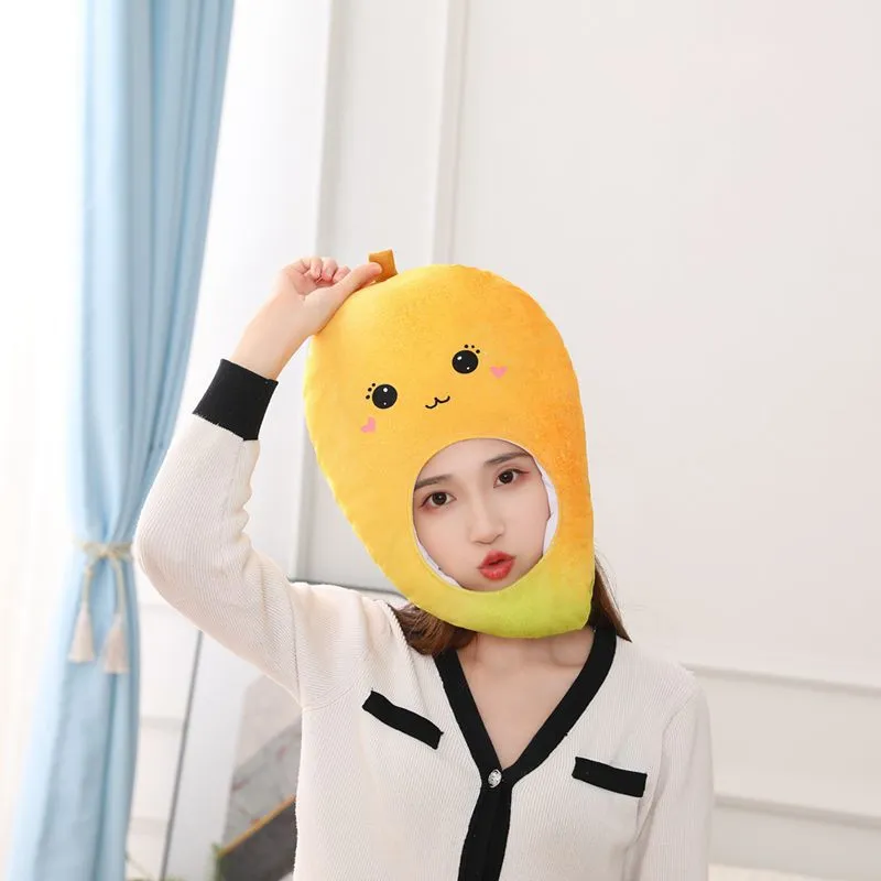 Cute Mango Plush Hat | Fruit Plush Cap Cosplay -1