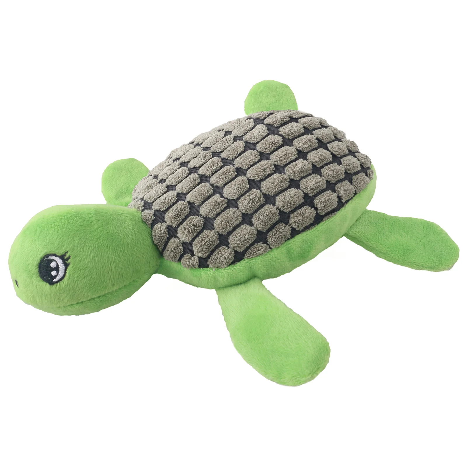Turtle Plush Dog Toy | Rattling Paper Squeaking Marine -5