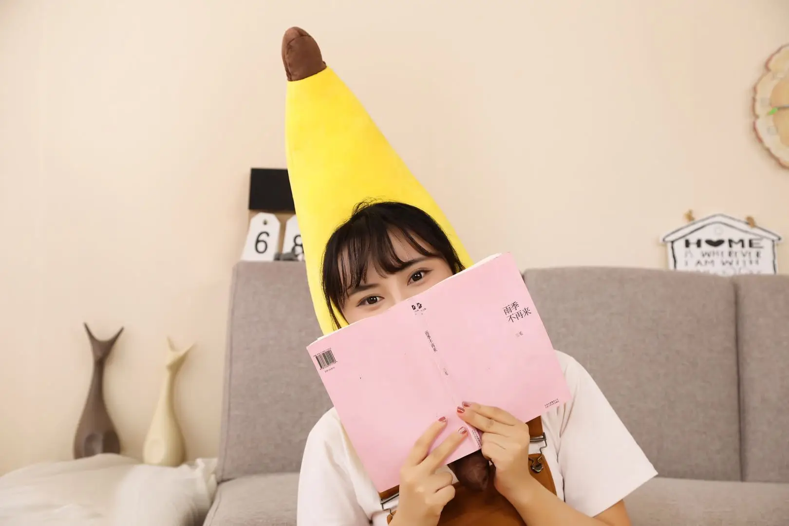 Banana Cosplay Plush Hat | Funny Banana Party Costume Hat - Warm Cosplay Cap -6