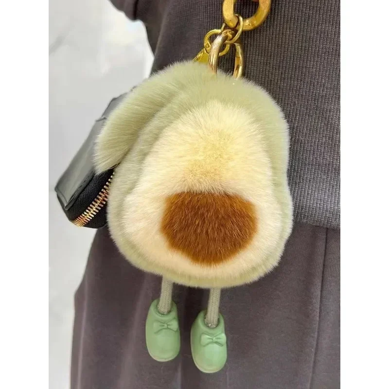 Stuffed Avocado Fruit Plush Toy | Avocado Shaped Keychain For Car Keys and Bag Charms -13
