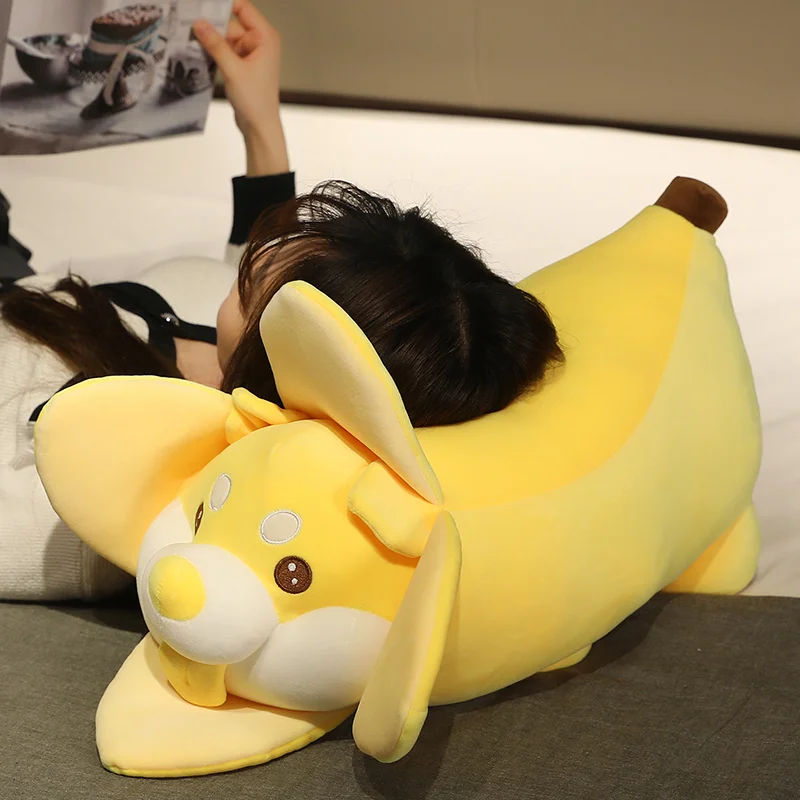 Banana Dog Plush Toy | Cute Cartoon Kawaii Stuffed Soft -3