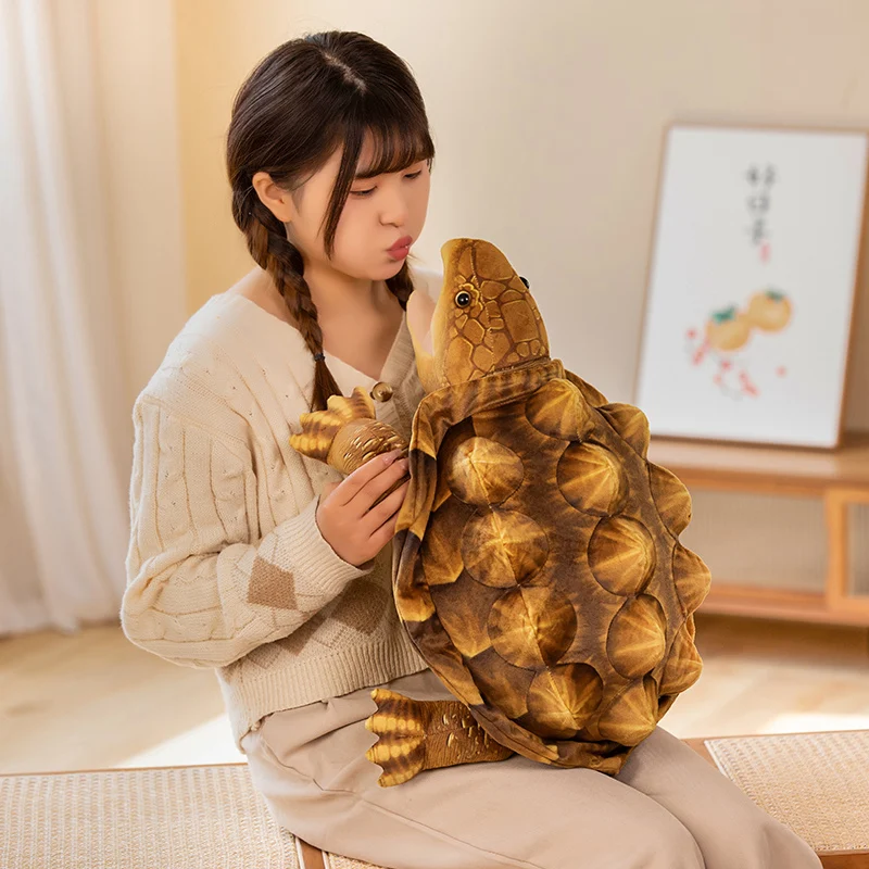 Snapping Turtle Plush | 60cm Simulation Macrochelys Temminckii Plush Toy -5