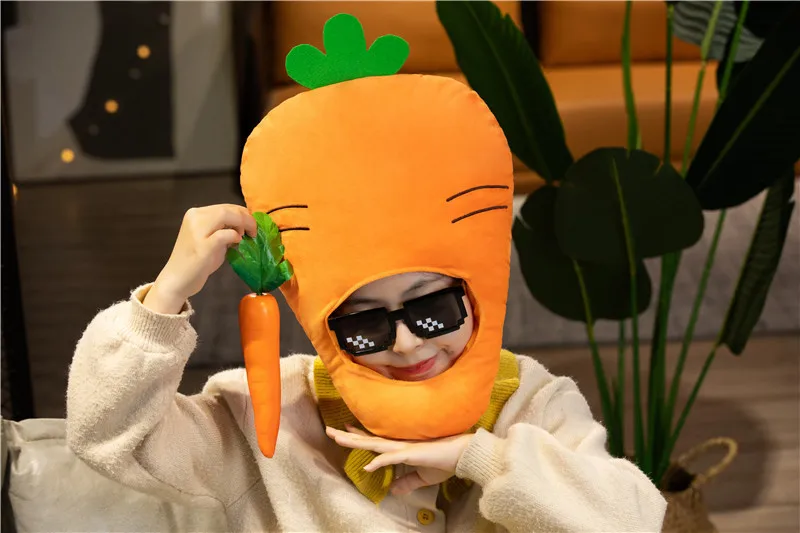Carrot Cosplay Plush Cap | Fruit Costume Dress -2